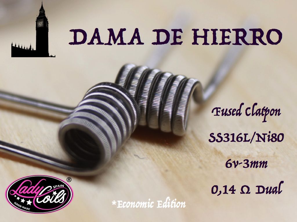 Lady Coils Fused Dama de Hierro (2pcs) - 0,14/0,28 ohm