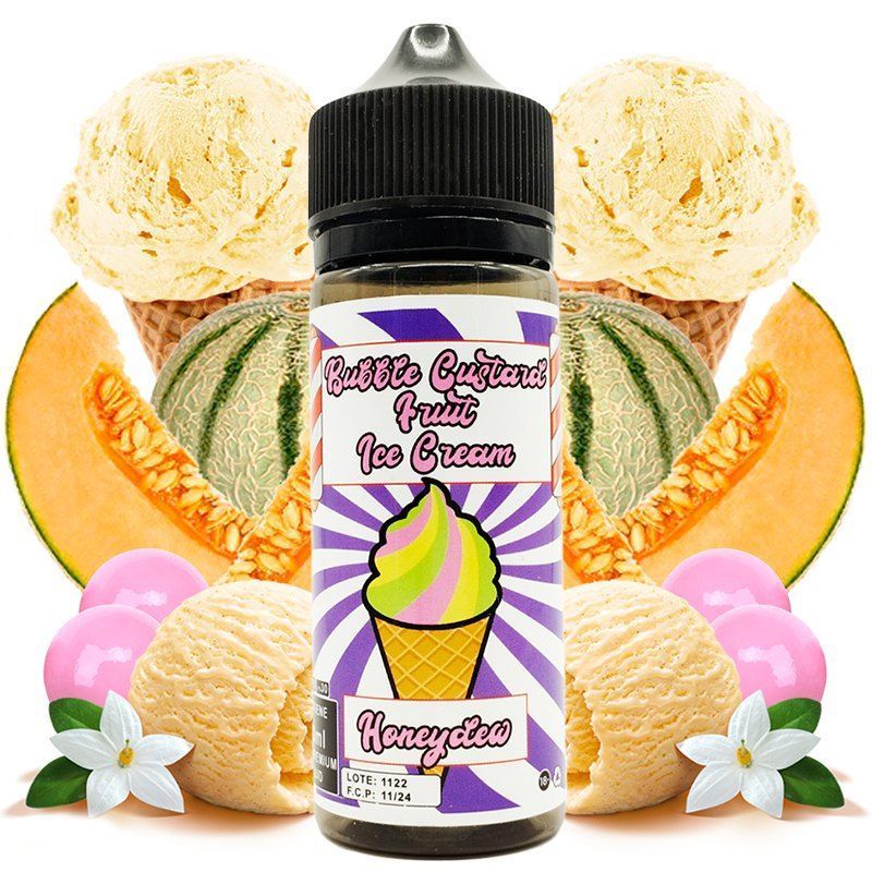 Bubble Custard Fruit Ice Cream Honeydew 100ml 0mg