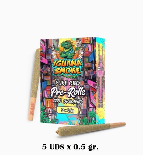 CBD Pack de 5 Pre Rolls x 0.5 gr by Iguana Smoke