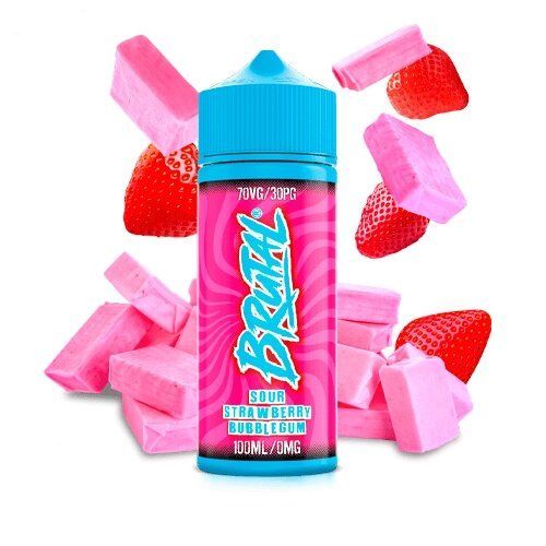 Brutal By Just Juice Sour Strawberry Bubblegum 100ml 0mg