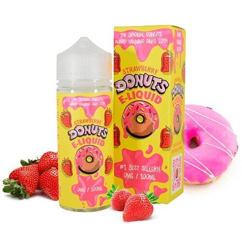 Donuts Strawberry Donut 100ml 0mg by Marina Vape