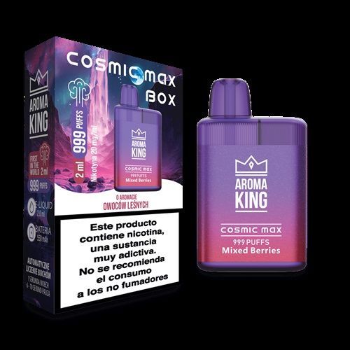 Aroma King Desechable AK Cosmic Max Box Mixed Berries 2% 20mg 999 Puff - Imagen 2