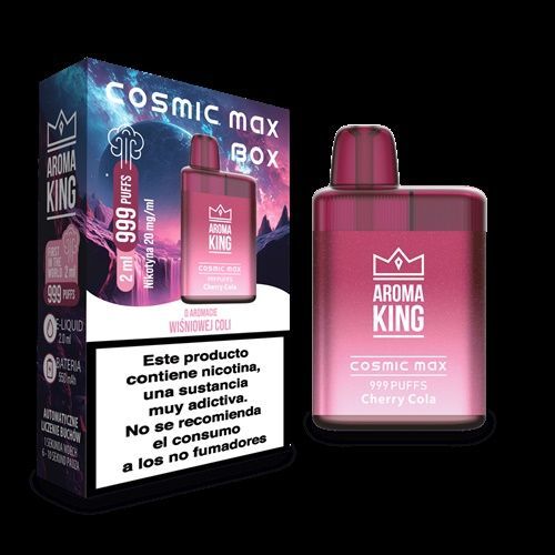 Aroma King Desechable AK Cosmic Max Box Cherry Cola 2% 20mg 999 Puff - Imagen 2