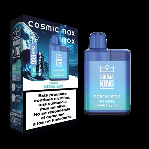 Aroma King Desechable AK Cosmic Max Box Blueberry Ice 2% 20mg 999 Puff - Imagen 2