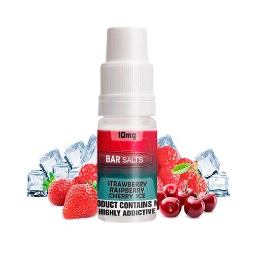Bar Nic Salts Strawberry Raspberry Cherry Ice 10mg 10ML
