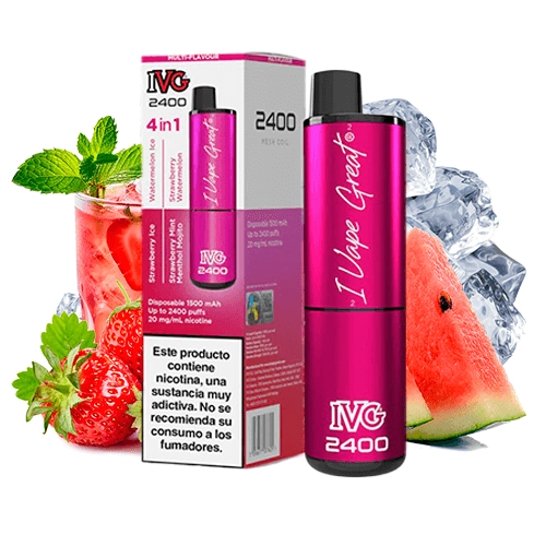 IVG 2400 Desechable 4 in 1 Prefilled Pod Kit Pink 20mg 2%