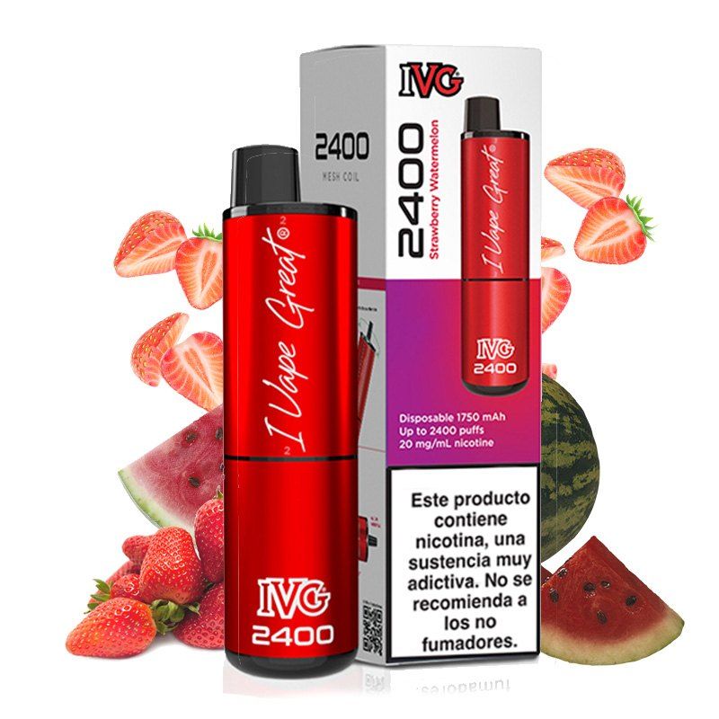 IVG 2400 Strawberry Watermelon Desechable 4 in 1 Prefilled Pod Kit 20mg 2%