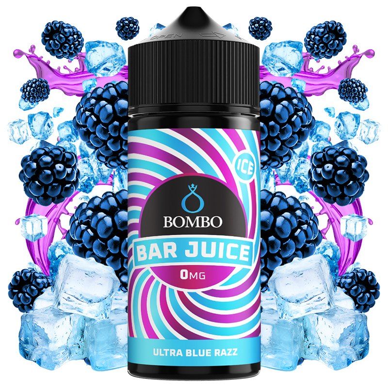 Bombo Bar Juice Ultra Blue Razz Ice 100ml 0mg