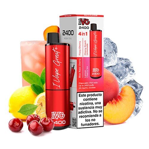 IVG 2400 Desechable 4 in 1 Prefilled Pod Kit Cherry 20mg 2%