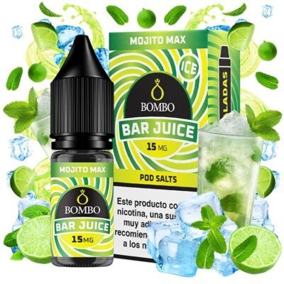 Mojito Max Ice 15mg 10ml - Bombo Bar Juice Salts