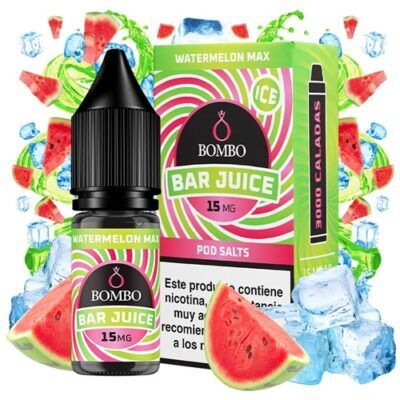 Watermelon Max Ice 15mg 10ml - Bombo Bar Juice Salts