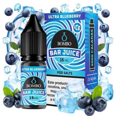 Ultra Blueberry Ice 15mg 10ml - Bombo Bar Juice Salts