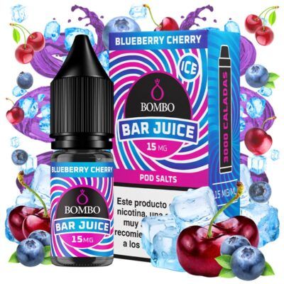 Blueberry Cherry Ice 15mg 10ml - Bombo Bar Juice Salts