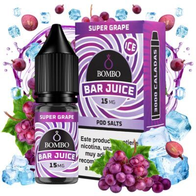 Super Grape Ice 15mg 10ml - Bombo Bar Juice Salts