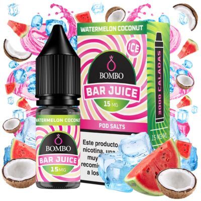 Watermelon Coconut Ice 15mg 10ml - Bombo Bar Juice Salts