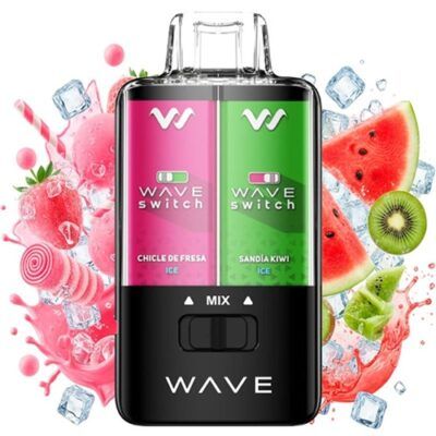 Sandia Kiwi Ice + Chicle de Fresa Ice Wave Switch Max 8ml+8ml 40000 Puffs by Bud Vape ZERO NICOTINE